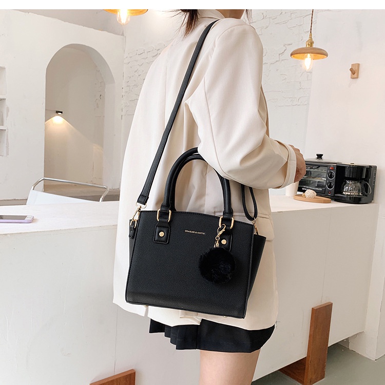 Túi xách JASMIN NOIR da PU hình vuông thiết kế đơn giản thời trang cho nữ