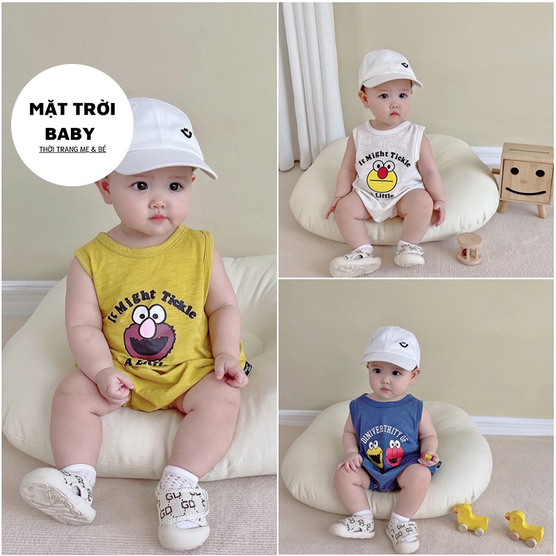 body chip cotton in hình mặt cười ngỗ nghĩnh cho bé