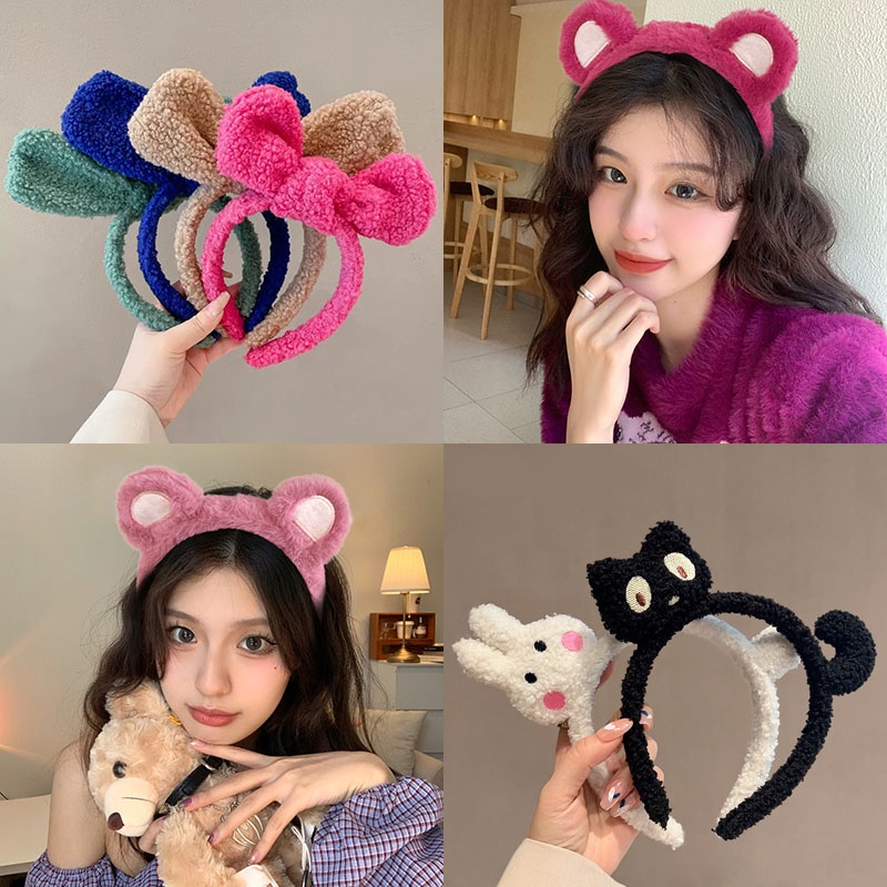 Băng Đô Cài Tóc Đính Nơ Dễ Thương Phong Cách Hàn Quốc