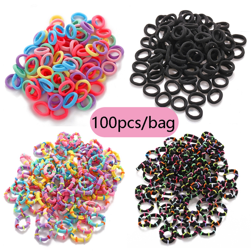Set 1000 / 100 / 40 Dây Thun Cột Tóc Nhiều Màu