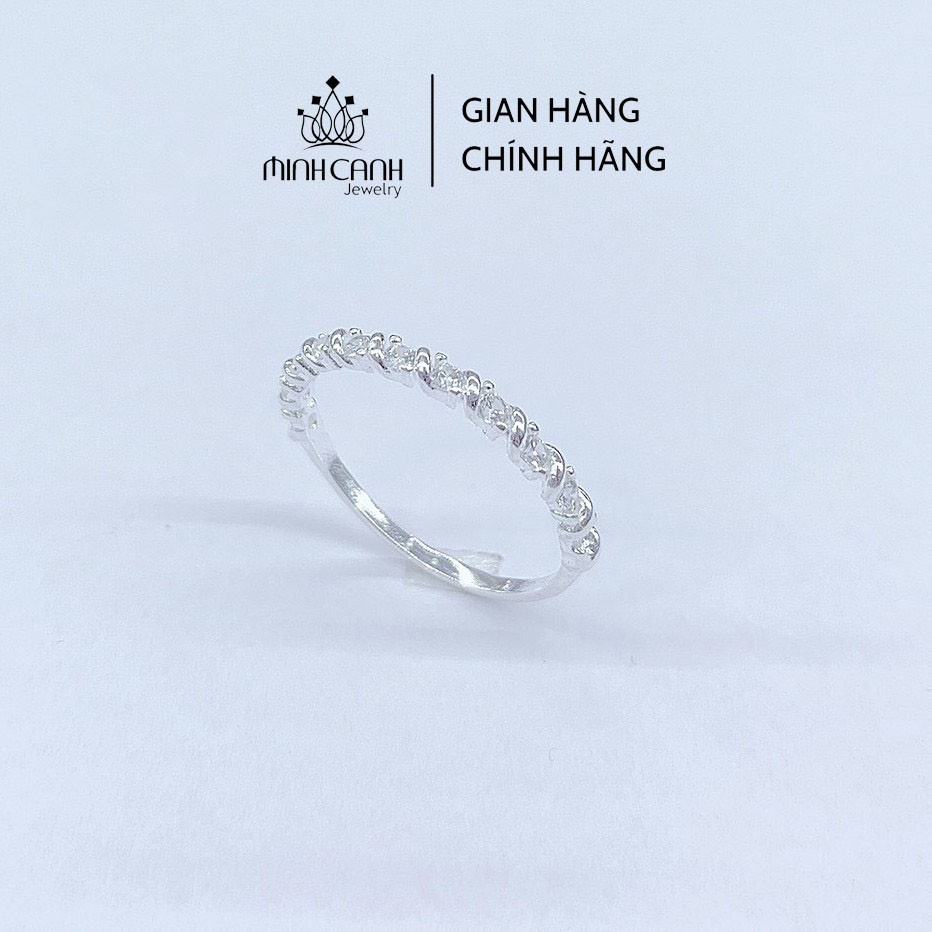 Nhẫn Bạc Nữ Xoắn Đính Đá - Minh Canh Jewelry