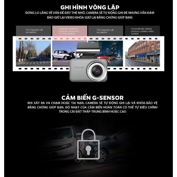 { HOT } Camera Hành Trình Trước Sau Anytek Z1 Full HD - Màn Cảm Ứng Tích Hợp Wifi Xem Trên Điện Thoại