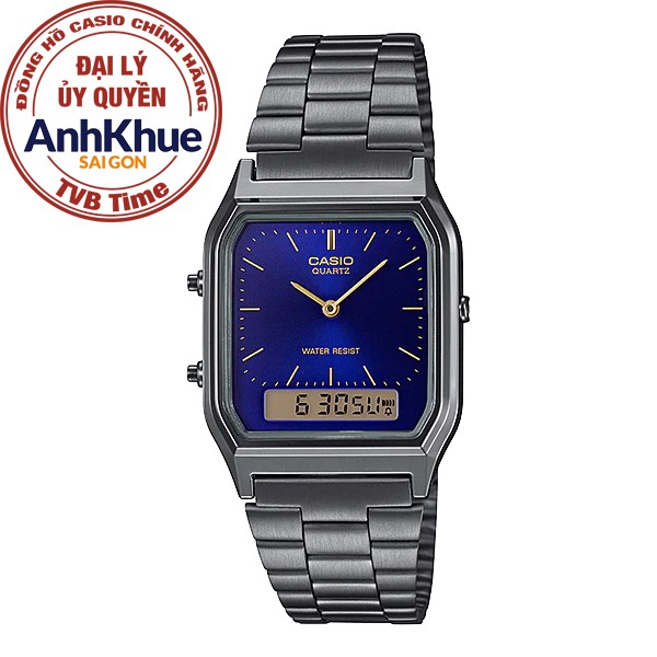 Đồng hồ unisex dây kim loại Casio Standard chính hãng Anh Khuê AQ-230GG-2ADF