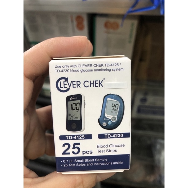 Que thử đường huyết Clever-Chek TD (25 que)