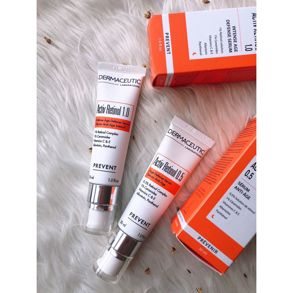 Serum trẻ hóa sáng da đều màu da Dermaceutic Activ Retinol 0.5 1.0 của Pháp  giá cạnh tranh