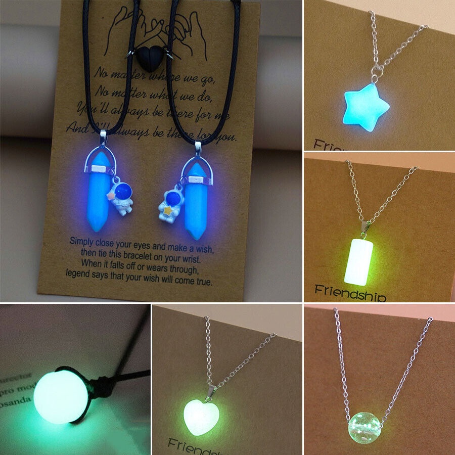 Vòng cổ Mặt Đá Tự Nhiên Phát Sáng Trong Đêm