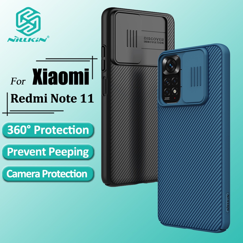 Ốp điện thoại NILLKIN PC có nắp trượt bảo vệ camera chống sốc cho Redmi Note 11 Pro Note 11 Ốp Lưng