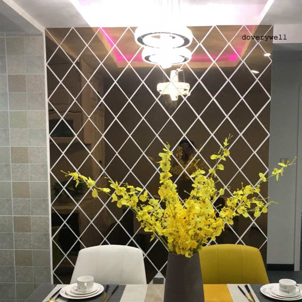 17 / 32 / 58 Miếng Gương Dán Tường Chống Thấm Nước