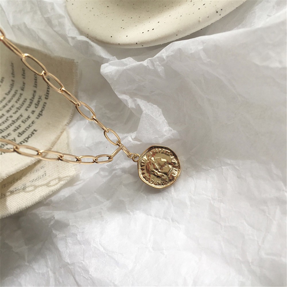 Vòng Tay Mặt Hình Đồng Xu Phong Cách Hàn Quốc