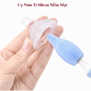 Bộ cọ rửa bình sữa Silicon cao cấp 3 chi tiết ( tay cầm xoay 360 độ)