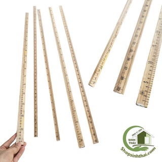 Thước gỗ đo mm, thước dài 1 mét