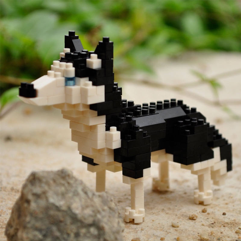 khối xây dựng nano vườn bách thú Thiên nga chó bông Schnauzer Gấu trúc câu đố giáo dục Mô hình Đồ chơi Quà tặng