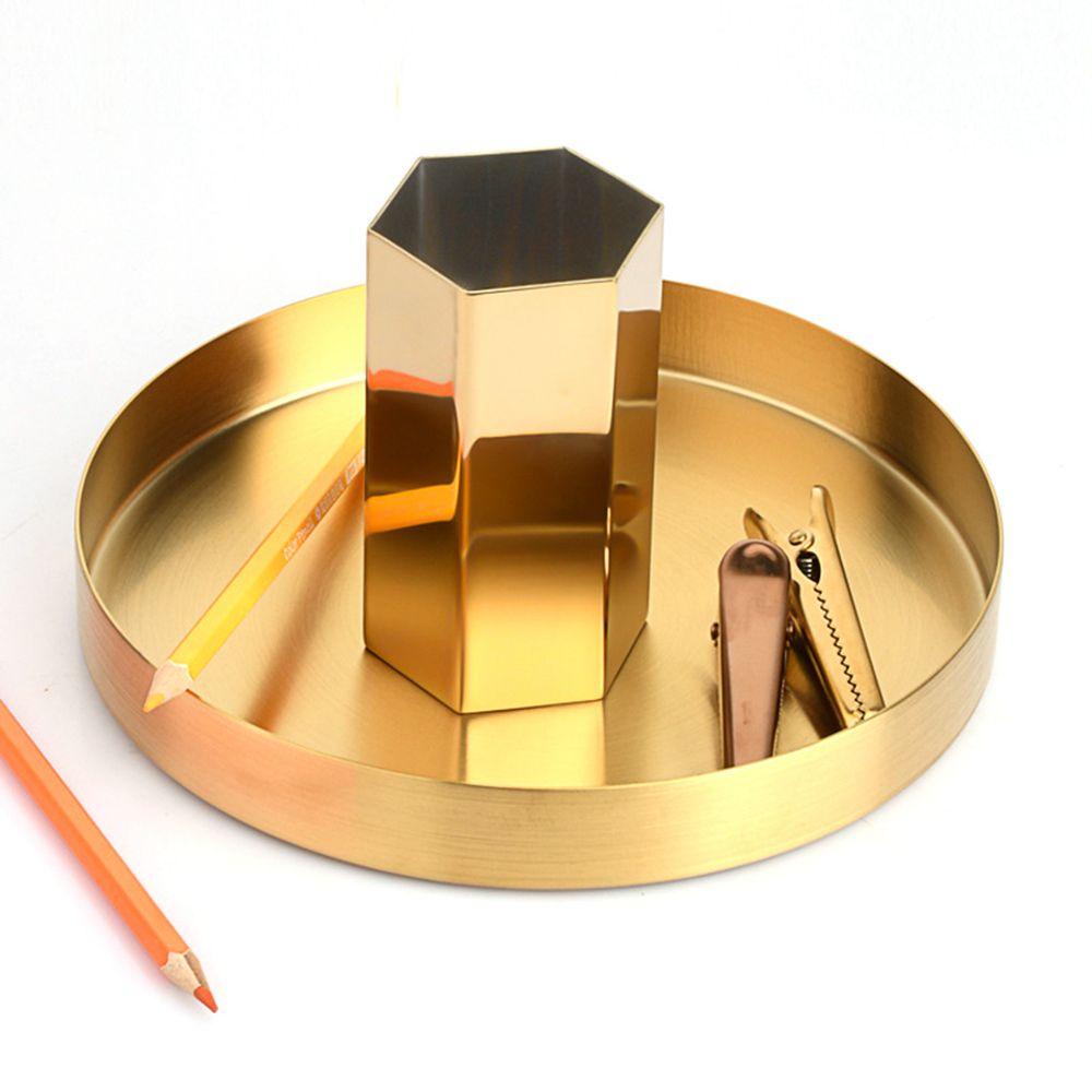 Giá Đỡ Bút Bằng Thép Không Gỉ Hình Lục Giác Thanh Lịch Sắp Xếp Gọn Gàng