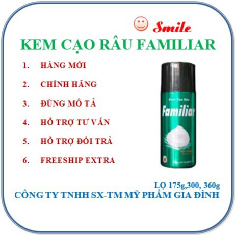 combo 12 Kem Cạo Râu Familiar 360g Nguyên Liệu Làm Slime