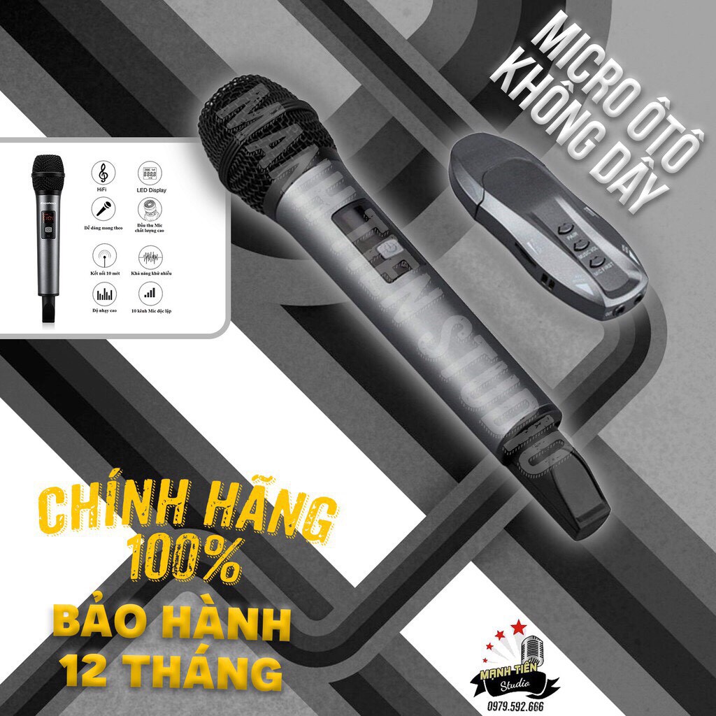 Micro ô tô BX7 không dây bluetooth - hát karaoke, sân khấu-có chức năng chống nhiễu, ồn