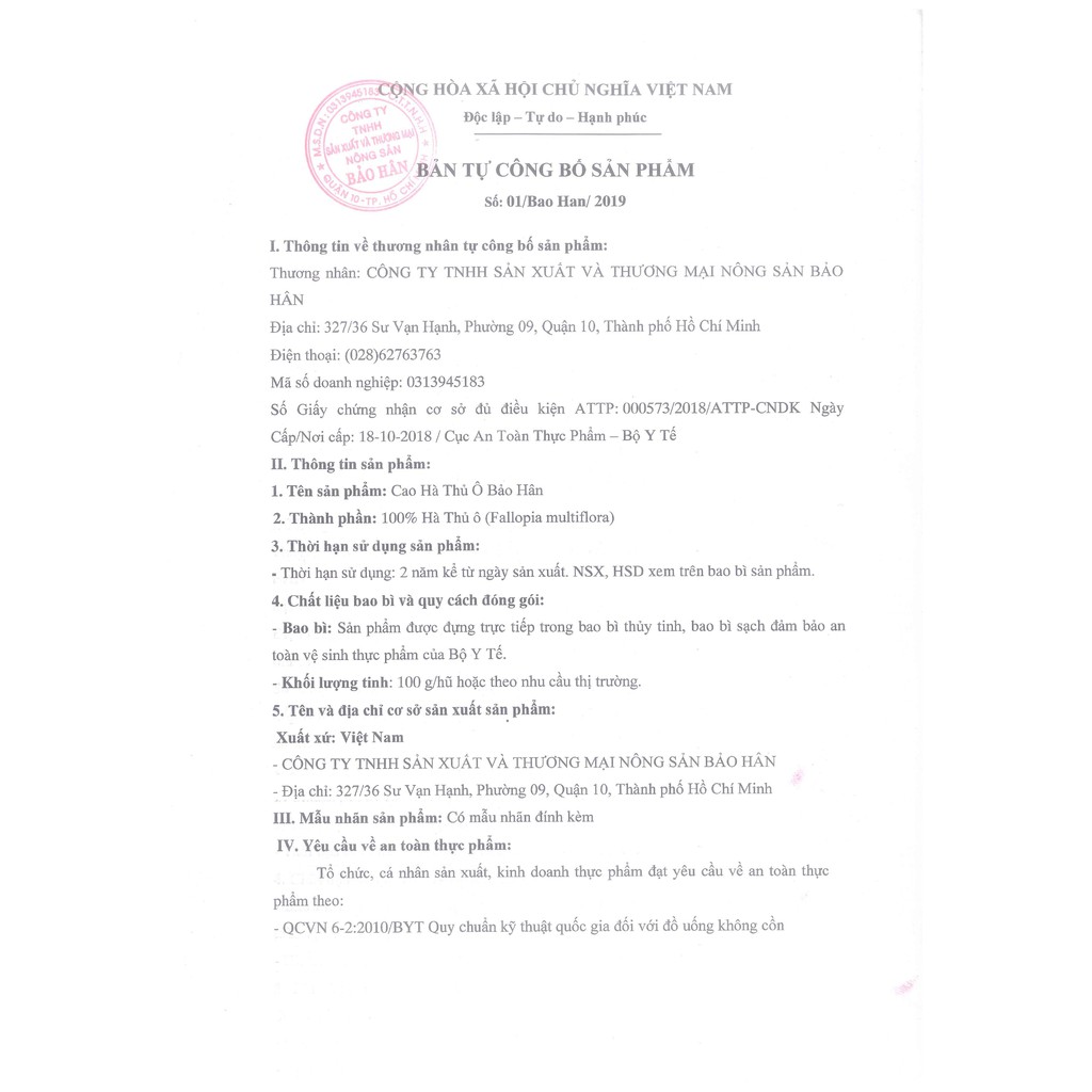 [CHÍNH HÃNG] Cao Hà Thủ Ô Bảo Hân 100g ⚡️𝐅𝐑𝐄𝐄 𝐒𝐇𝐈𝐏⚡️ Xanh Tóc Đỏ Da Cùng La Yến Team | BigBuy360 - bigbuy360.vn