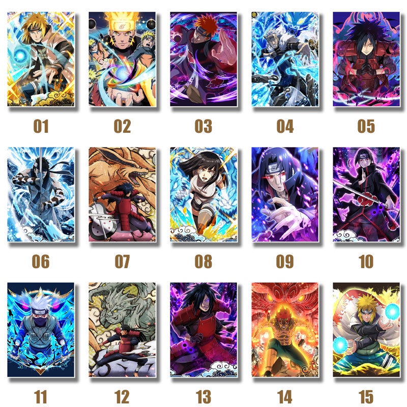 Tranh Dán Tường Trang Trí In Hình Anime Naruto Kakashi Kaki Sasuke Itachi MS: 321