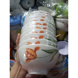 bát cơm, chén cơm Ck ( set 10 chén) hoa văn