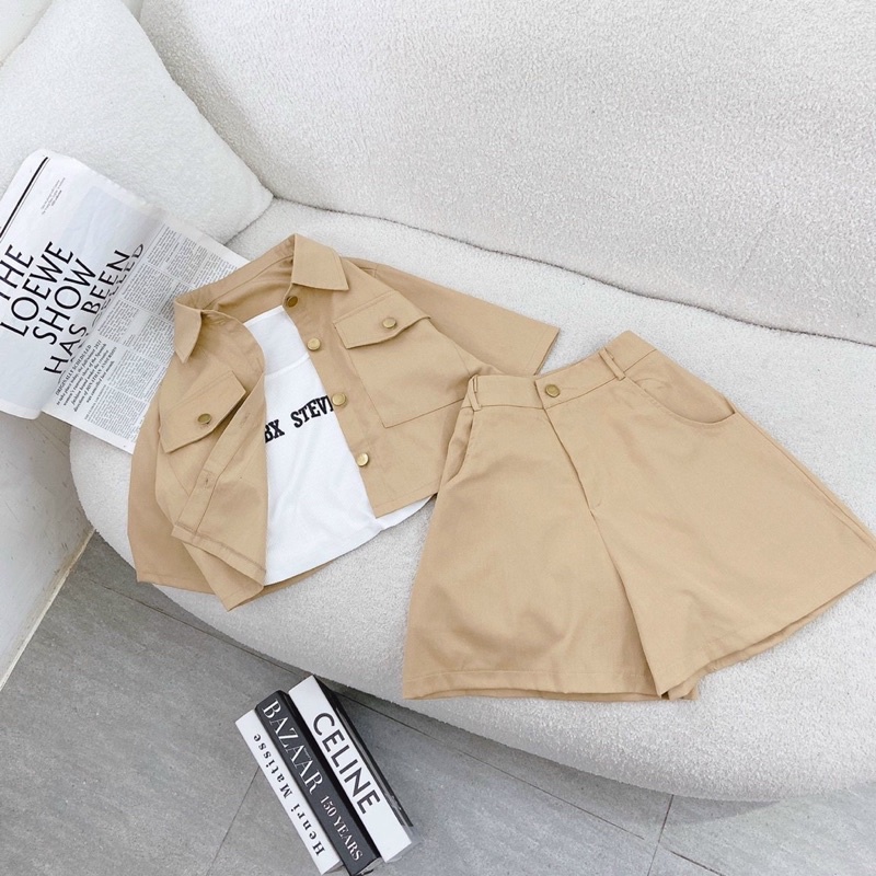 SET KAKI 3 MÓN ÁO ALBX + SHORT 2M