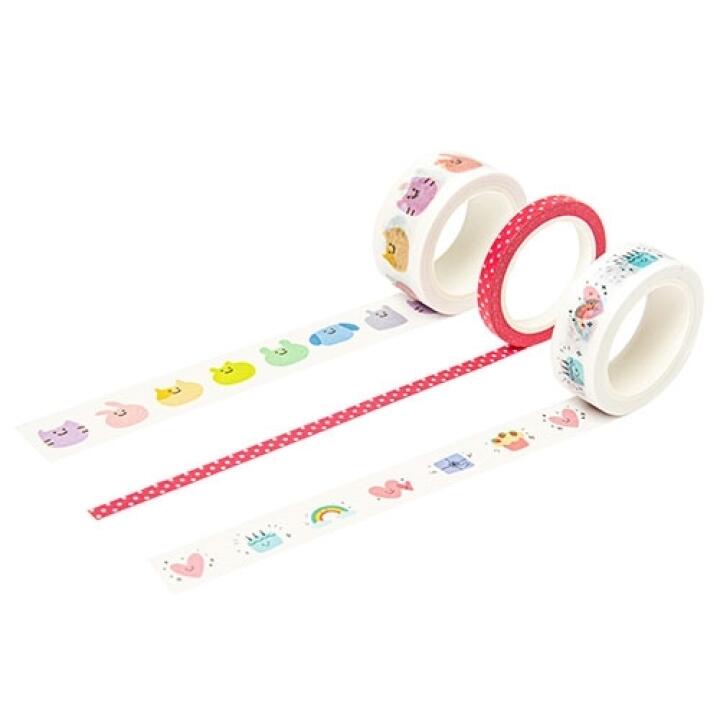 Set 3 Cuộn Băng Keo Trang Trí ARTBOX Hàn Quốc Họa Tiết Những Người Bạn Động Vật Dễ Thương