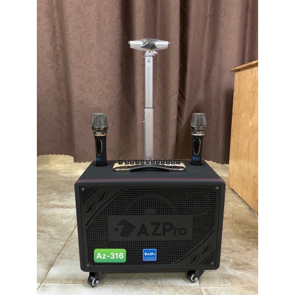 LOA KÉO CAO CẤP AZPRO AZ 316 LOA 5 ĐƯỜNG TIẾNG BASS 15 ÂM THANH 2.1-TẶNG KÈM 2 MICRO KARAOKE