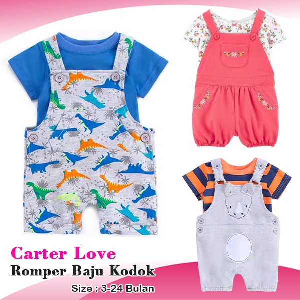 Bộ Đồ Romper Ếch Con | Romper Carter Love Cho Bé Trai Và Bé Gái Từ 3-24 Tháng Tuổi