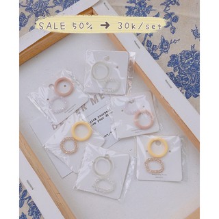Set nhẫn phale màu pastel