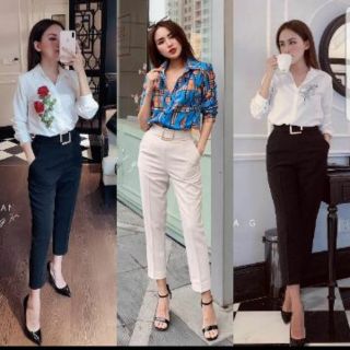 Quần Tây đai vuông kiểu mới