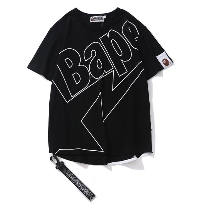 Bape Áo Thun cotton Tay Ngắn In Họa Tiết Thời Trang Cho Nam Nữ