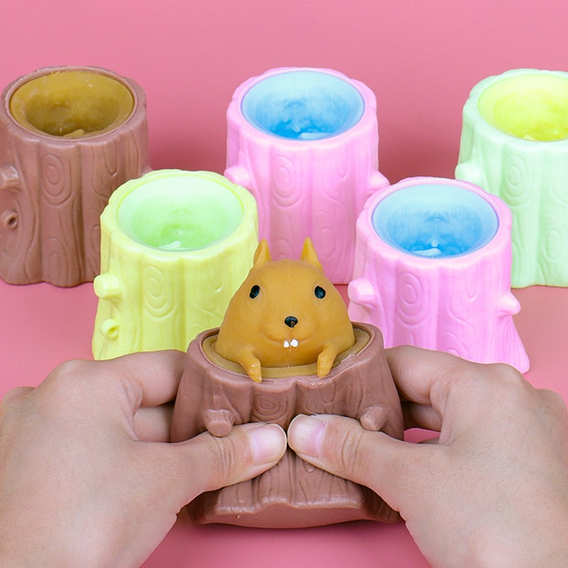 Đồ Chơi Bóp Giảm Căng Thẳng Hình Chú Sóc Dễ Thương Cho Bé