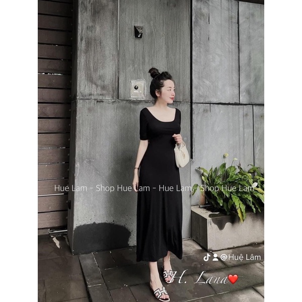 VÁY BODY DÁNG DÀI CỔ U