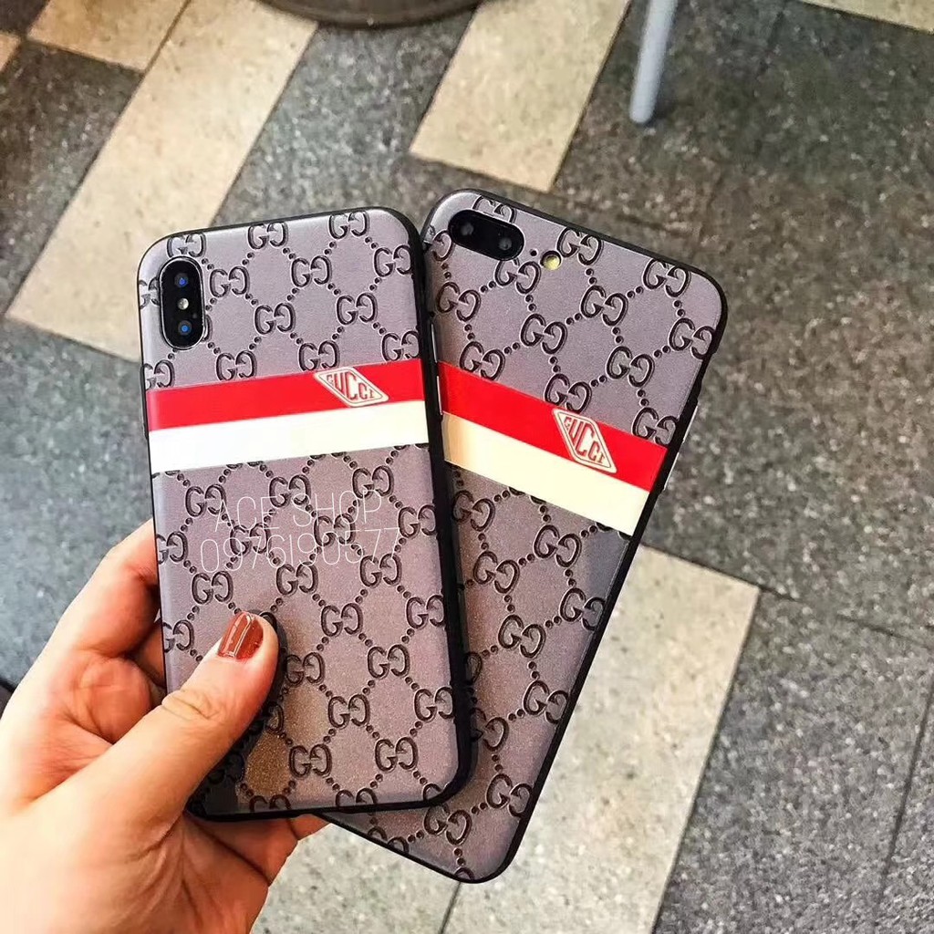 Ốp dẻo Gucci I.P  X, 7 plus, 8 plus, 6 plus, 6, 7, 8  full viền