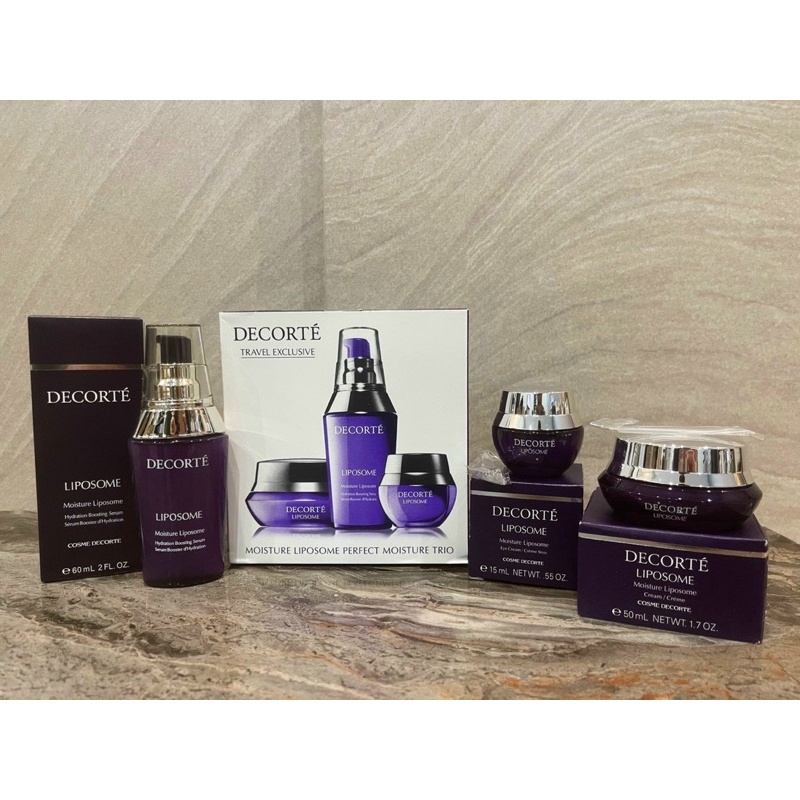 Set Bộ Dưỡng Da Decorte Moisture Lipposome Perfect Moiture Trio Nhật Bản 3 món Full size
