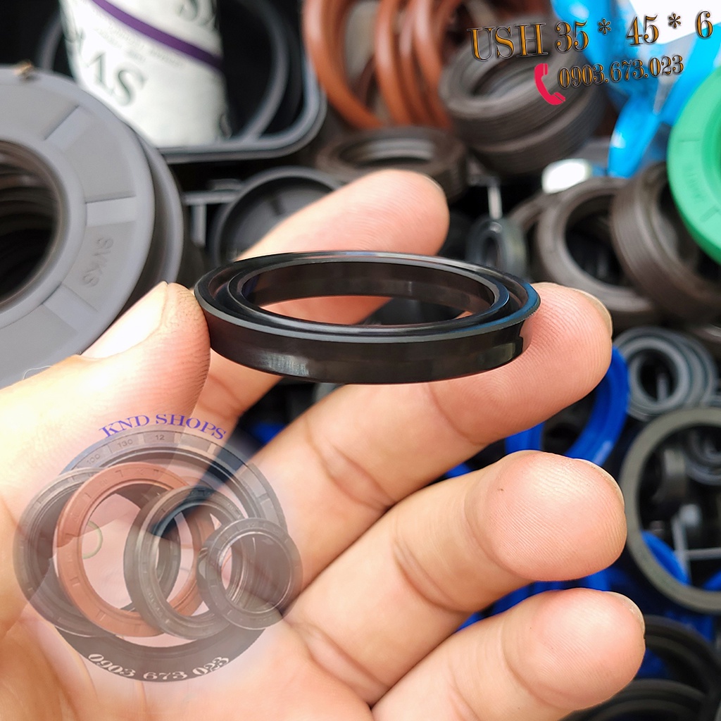 Gioăng phớt thủy lực USH 35*45*6, phớt chắn dầu thủy lực chuyên cho máy đào, máy xúc, cẩu và xe nâng | KND Shops