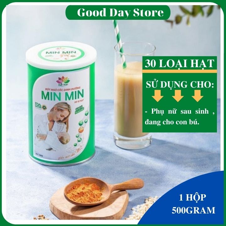 Ngũ cốc lợi sữa MIN MIN, bột ngũ cốc bầu, 29 và 30 loại hạt organic ,hạt dinh dưỡng mix granola