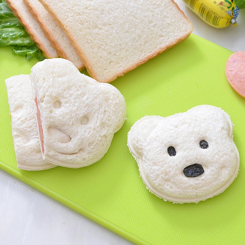 Khuôn Cắt Bánh Mì Sandwich / Bánh Quy Dập Nổi Hình Gấu Nhỏ Dễ Thương DIY