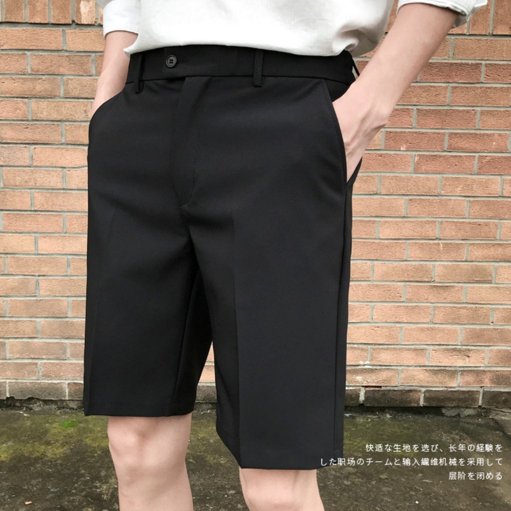 [   Welcome    ] Quần Short Đùi Tây Âu Vải Nam Màu Đen Phong Cách Hàn Quốc Hot Hè 2021 | BigBuy360 - bigbuy360.vn