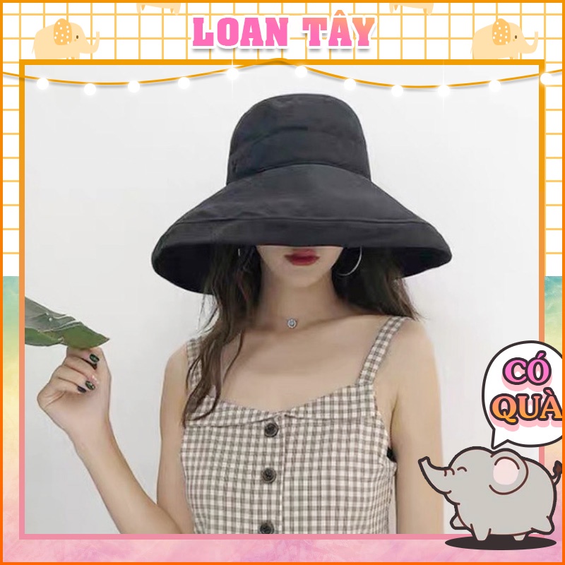 Nón Vành Rộng Chống Nắng Style Retro Trơn L1773 - LoanTay