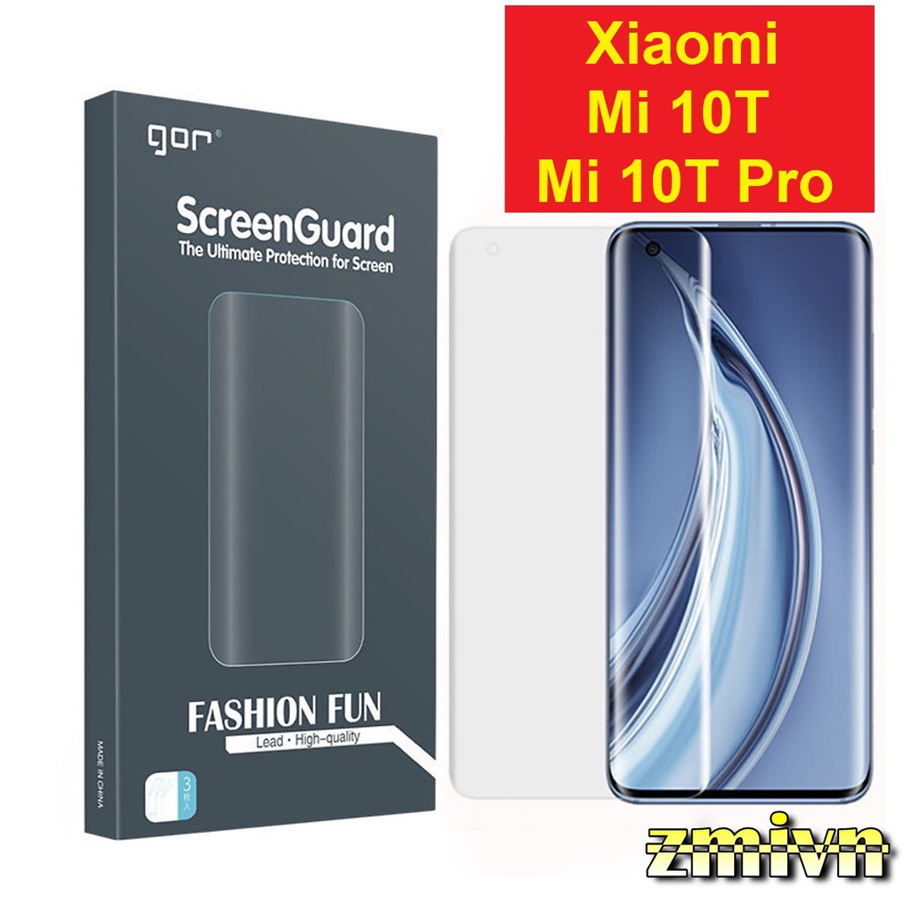 [Full màn] Bô 2 miếng dán GOR Xiaomi Mi 10 / Mi 10 pro trong suốt chống bám vân tay