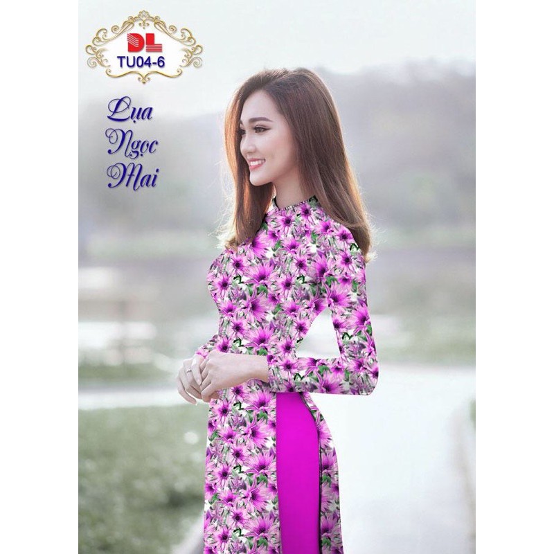 Vải áo dài hoa nhí