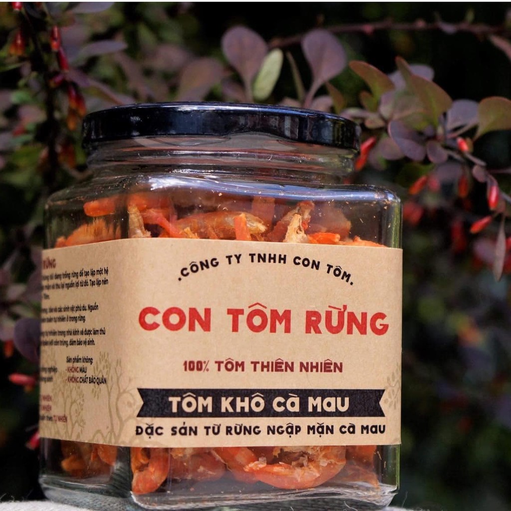 Tôm khô Cà Mau 150 loại 1 Con Tôm Rừng làm thủ công truyền thống phơi nắng tự nhiên không màu không chất bảo quản