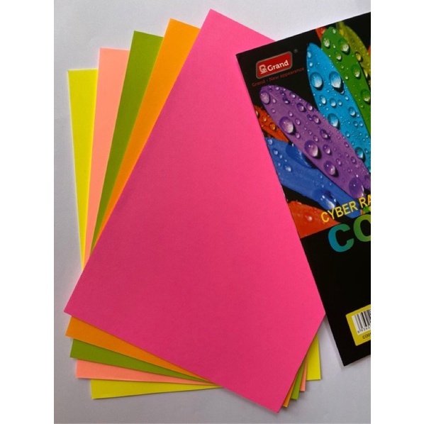 Giấy Màu A4 Dạ Quang Pgrand Xấp 100 tờ