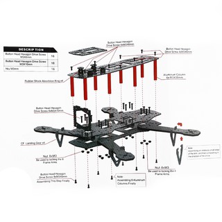 Kit quadcopter QAV250 sợi carbon