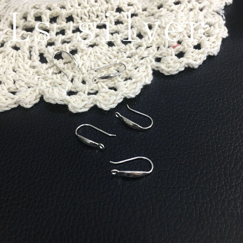 Sa 1 Cặp Bông Tai Móc Câu Hình Móc Câu Cá Màu Bạc Không Gây Dị Ứng