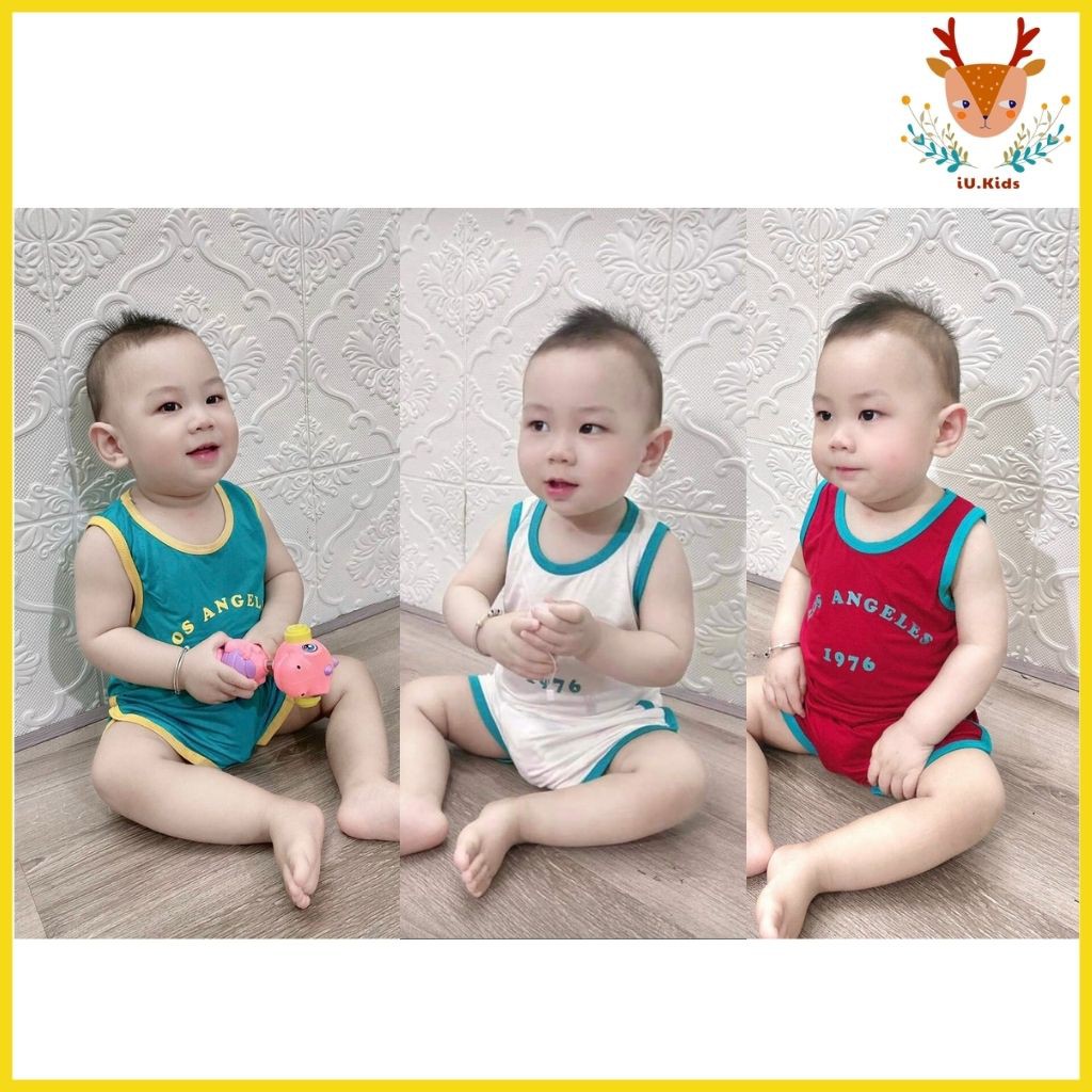 Quần áo trẻ em giá rẻ đồ bộ sát nách thun cotton 4 chiều cho bé trai từ 7 - 20 kg
