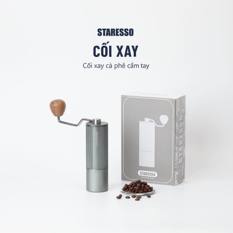Cối xay cà phê cầm tay tiện lợi, tùy chỉnh 24 mức độ xay Staresso giữ nguyên hương vị cà phê chính hãng