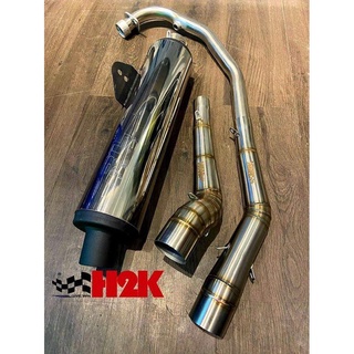 Pô cbr red leo logo RL + KÈM CỔ 2 KHÚC gắn winer raider satria exciter sirius wave dream wave a110 s rsx blade future