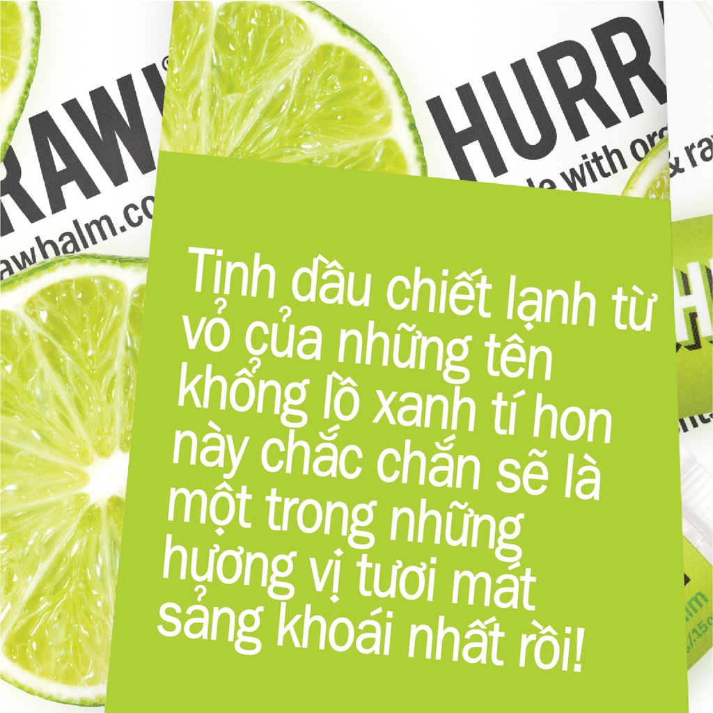 Son dưỡng môi Hurraw! Balm - Hương Chanh Xanh 4.8g/.17oz