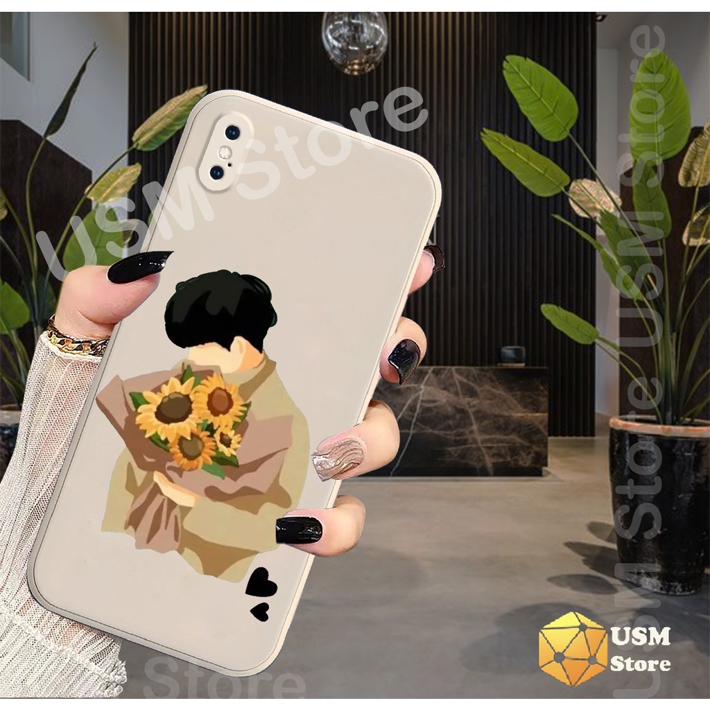 Ốp điện thoại iphone 6/6s/6 plus/7/7 plus/8/8plus/ X/XS/XSmax/XR  viền vuông có cạnh bảo vệ camera sau, ốp đôi GIRL BOY