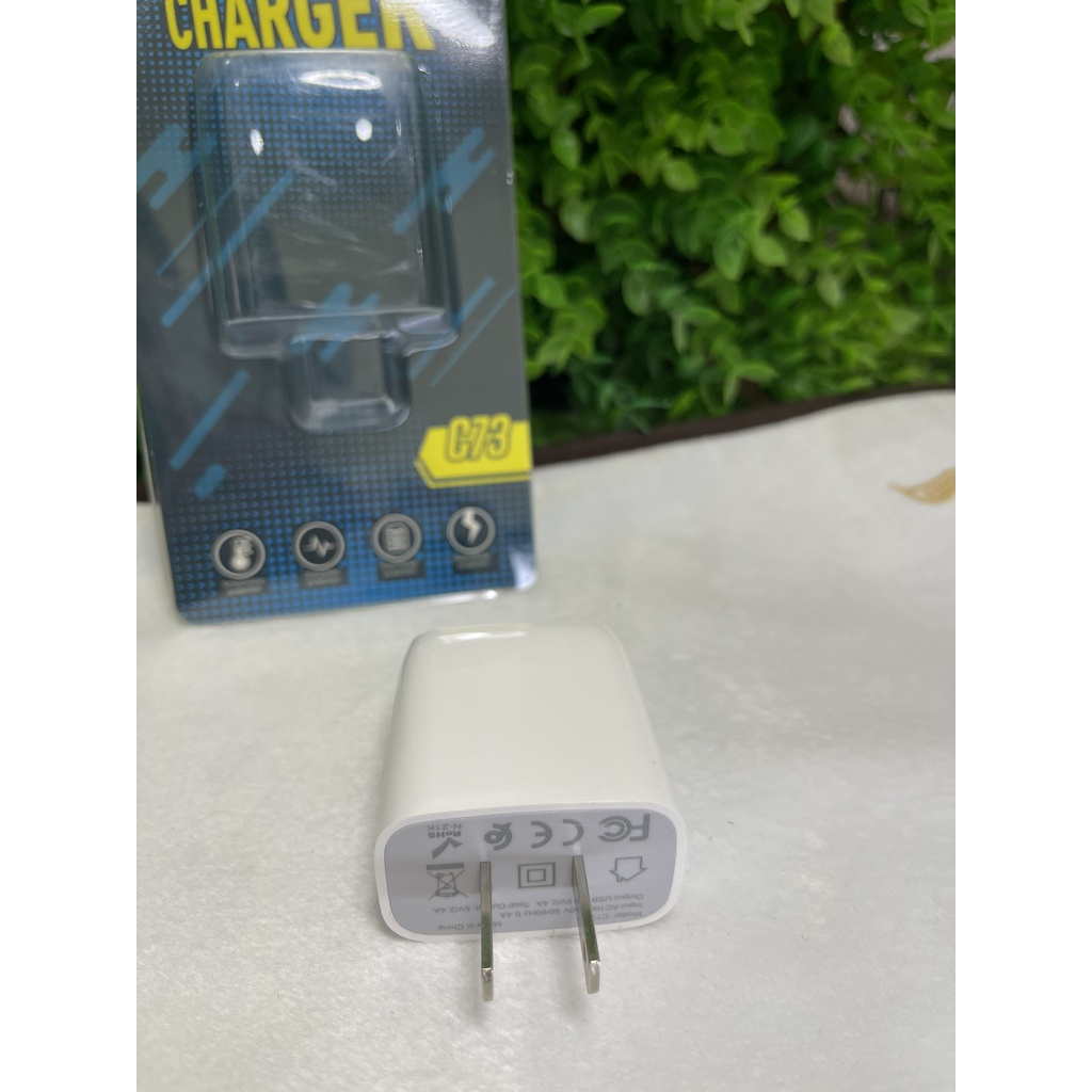 Củ Sạc Nhanh 2 Cổng 2.4A Hoco C73/C73A, Thiết Kế Đẹp Mắt, Sang Trọng, Cứng Cáp- Bảo Hành Chính Hãng 12 Tháng.